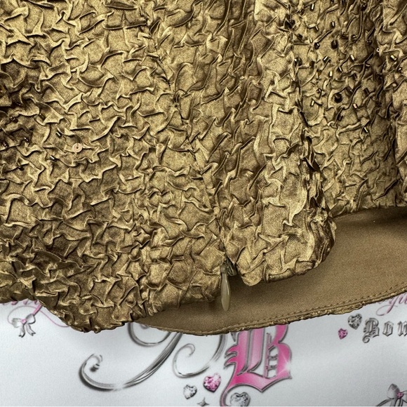 Alex evenings shirt off the shoulder sexy shimmer embroidered sequins silky luxe - Picture 5 of 7